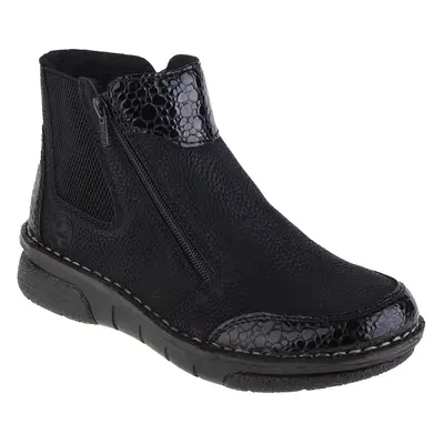 Rieker Booties 73355-00, Damskie, Czarne, buty zimowe, skóra syntetyczna, rozmiar: 38