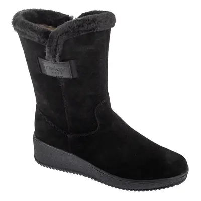 Rieker Booties Y4456-00, Damskie, Czarne, buty zimowe, skóra zamszowa, rozmiar: 36