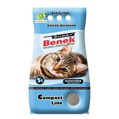 Certech Super Benek Compact Naturalny - żwirek dla kota zbrylający 5 l