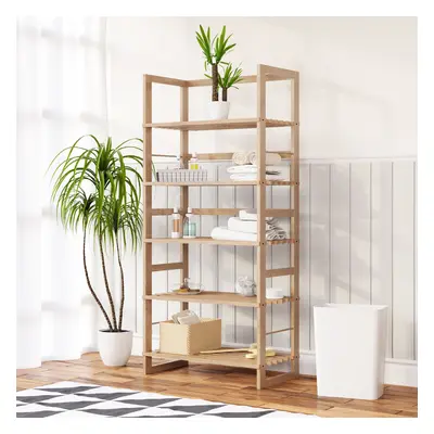 Regał Drewniany 5 Półek Regały Na Książki, Biurowy