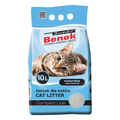 CERTECH Super Benek Compact Naturalny - żwirek dla kota zbrylający - 10 l