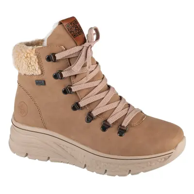 Rieker Booties 48034-20, Damskie, Brązowe, buty zimowe, nubuk, rozmiar: 38