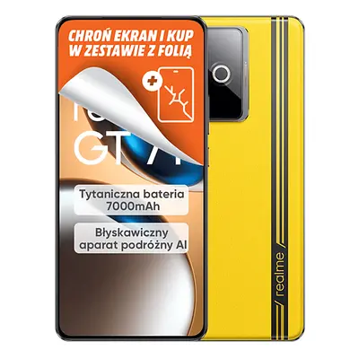 realme GT 7T 12/256GB Funkcje AI 6,8" 120Hz 50Mpix Żółty