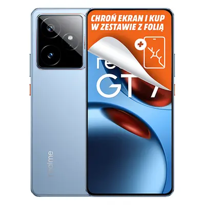 Smartfon realme Gt 7 12/256GB 6,78'' 120Hz 50Mpix IceSense Blue Niebieski