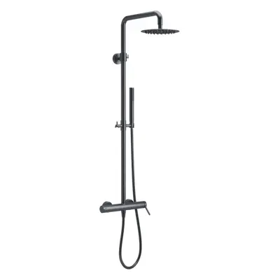 Zestaw prysznicowy ścienny EXCELLENT AREX.1281AB PI z deszczownicą 25 cm grafit szczotkowany 1 szt.