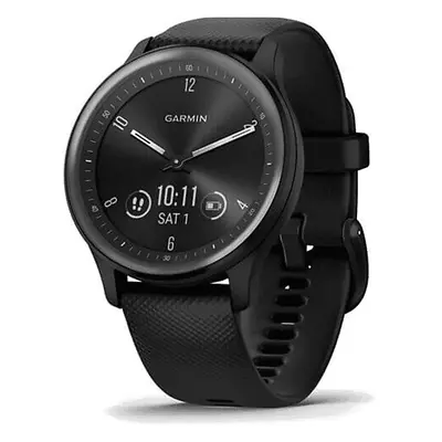 Zegarek sportowy GARMIN Vívomove Sport Czarna koperta i silikonowy pasek z niebieskoszarymi akce