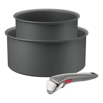 Zestaw garnków TEFAL Ingenio Halo L8019453 16cm 20cm + rączka Szary