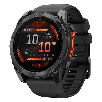 Smartwatch GARMIN fenix 8 51 mm Slate grey z czarnym silikonowym paskiem 010-02905-00