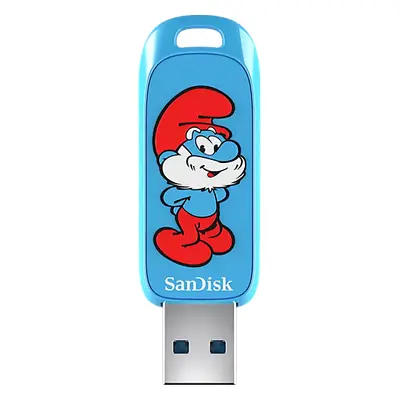 Pamięć USB SANDISK Smurfs 128GB Niebieski