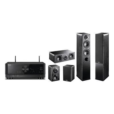 Kino domowe YAMAHA MusicCast RX-V4A + Indiana Line Nota 550/240/740 Czarny
