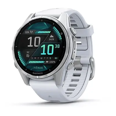 Smartwatch GARMIN fenix 8 43 mm Srebrny z paskiem silikonowym w kolorze Whitestone 010-02903-00