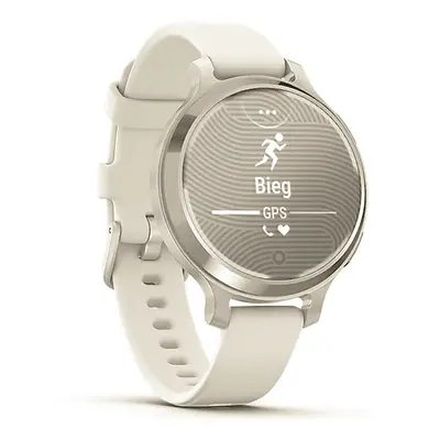 Smartwatch GARMIN Lily 2 Active Lunar Gold 38mm 010-02891-00 z paskiem silikonowym w kolorze Bone