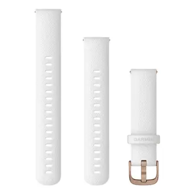 Pasek do zegarka GARMIN z mechanizmem szybkiego odłączania 18 mm Biały zapięciem w kolorze różow
