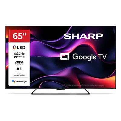 Telewizor QLED SHARP 65HR8465E 65" 4K 144Hz Google TV Dolby Vision IQ Czarny