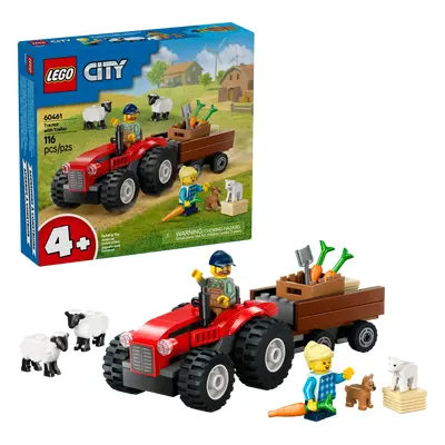 Klocki LEGO City Czerwony traktor z przyczepą i owcą (60461)