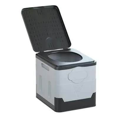 Składana toaleta do samochodu kempingowego, toalety awaryjnej, czarno-szara