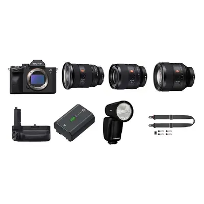 Zestaw Sony A7 IV + FE 24-70 MM F2.8 GM II + FE 85 MM F/1.4 GM + FE 35 MM F/1.4 GM + Grip Sony A
