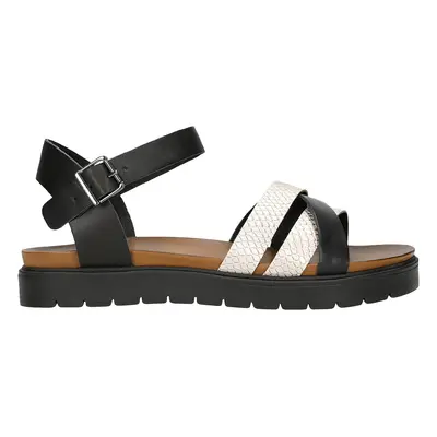 Czarno-złote Sandały Na Co Dzień