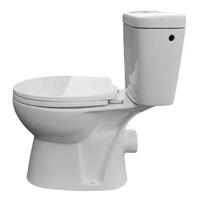 Kompakt WC Halbar bezkołnierzowy z deską wolnoopadającą biały