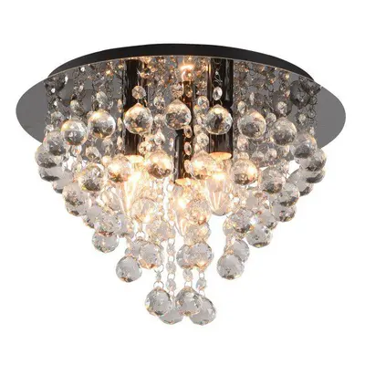 Plafon London Crystal 3-punktowy E14 czarny