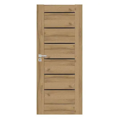 Drzwi pokojowe Toreno 90 prawe dąb grandson z czarnymi szybkami