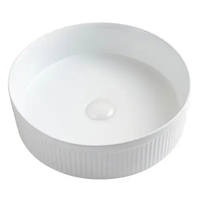 Umywalka nablatowa ceramiczna Enya śr. 36 cm biała