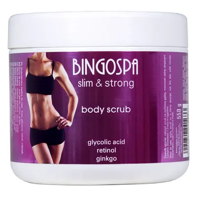 Body scrub kwas glikolowy retinol miłorząb BINGOSPA slim & strong