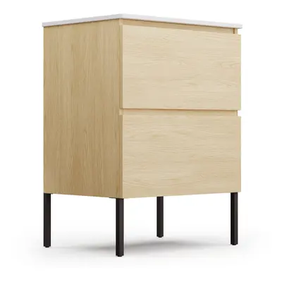 Blumfeldt Johnstone, szafka łazienkowa, z umywalką ceramiczną, 60 cm