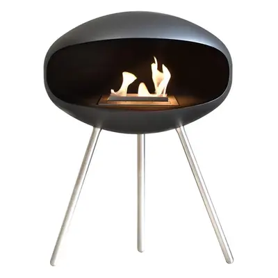 Cocoon Terra - czarny mat ze stalowymi nogami Cocoon Fires | Biokominek-shop.pl | Wolnostojący k