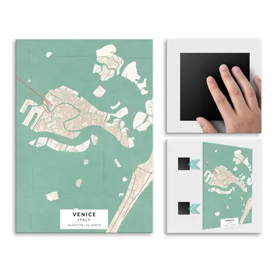 Plakat metalowy Mapa Vintage Venice M