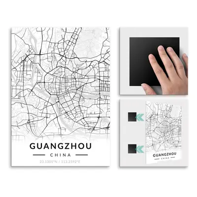 Plakat metalowy Mapa B&W Kanton M