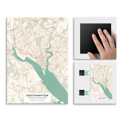 Plakat metalowy Mapa Vintage Southampton M