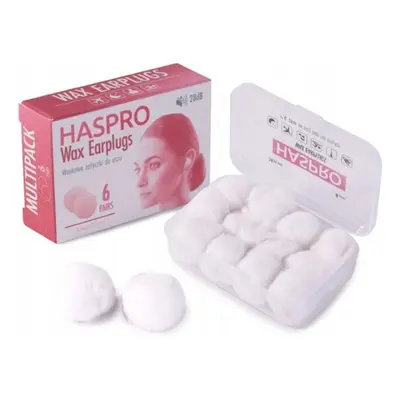 Haspro woskowe zatyczki do uszu WAX Earplugs 6 par