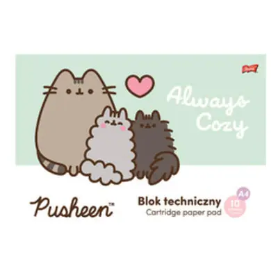 Blok techniczny A4 10 kartek okładka kredowana 190 g/m2. Pusheen