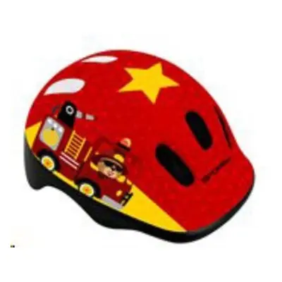 Kask rowerowy dziecięcy M 52-56cm FUN RESCUE Straż czerwony