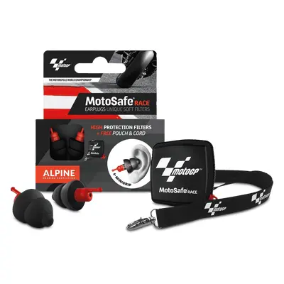 Zatyczki do Uszu Alpine MotoSafe Race - MotoGP Edition Czarno-Czerwone