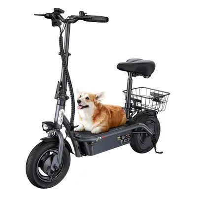 Hulajnoga elektryczna z siodełkiem i tylnym koszem iScooter F3, silnik 1000W, bateria 48V 13Ah, 