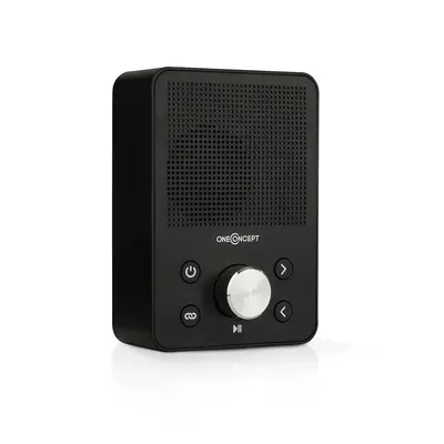 OneConcept Plug+Play FM, rádio do zásuvky, FM tuner, USB, BT, čierne