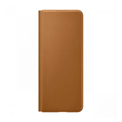 Etui Samsung Leather Flip Cover do Galaxy Z Fold3 5G Brązowy