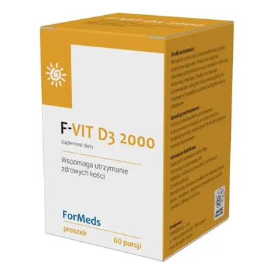 F-Vit D3 2000 Witamina D3 2000IU 60 porcji 48g ForMeds