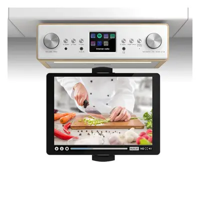 Auna Connect Soundchef, kuchynské rádio s držiakom na tablet, set, DAB+, FM, 2x3", buk