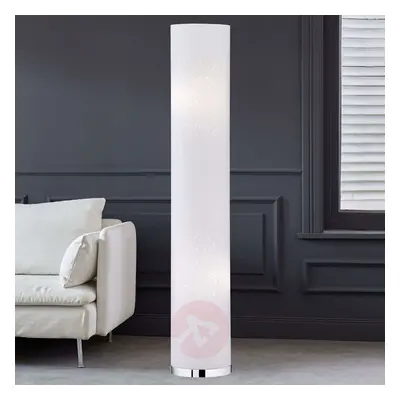 Smukła lampa stojąca Thor, biała 110 cm