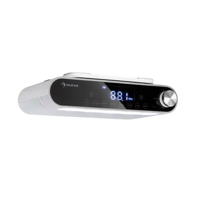 Auna KR-130, kuchynské rádio, bluetooth, hands-free, FM, LED svetlá, biele