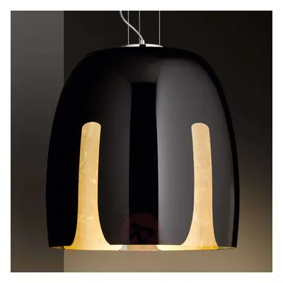 Lampa wisząca Madera, czarno-złota, 48 cm