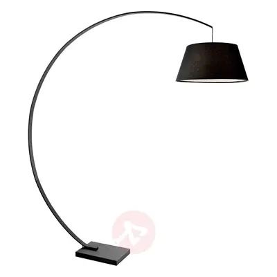 Czarna łukowa lampa stojąca Arc