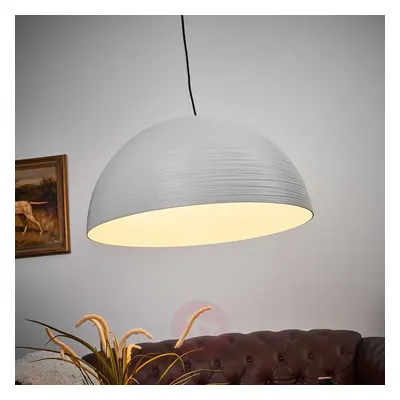 Półokrągła lampa wisząca Pandora 60 cm biała