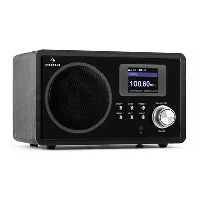 Auna IR-150, internetové rádio, FM, DLNA, WLAN, retro, diaľkové ovládanie, drevená skriňa