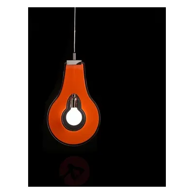 Ozdobna lampa wisząca Flat pomarańczowa