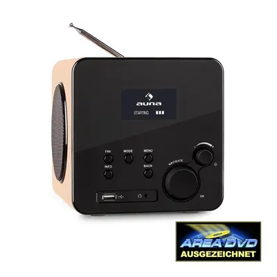 Auna Radio Gaga, internetové rádio, WLAN/LAN, DAB/DAB+, FM, USB, AUX, dub