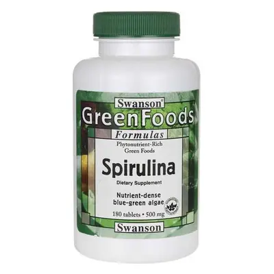 Spirulina naturalna 500mg 180 tabletek Swanson